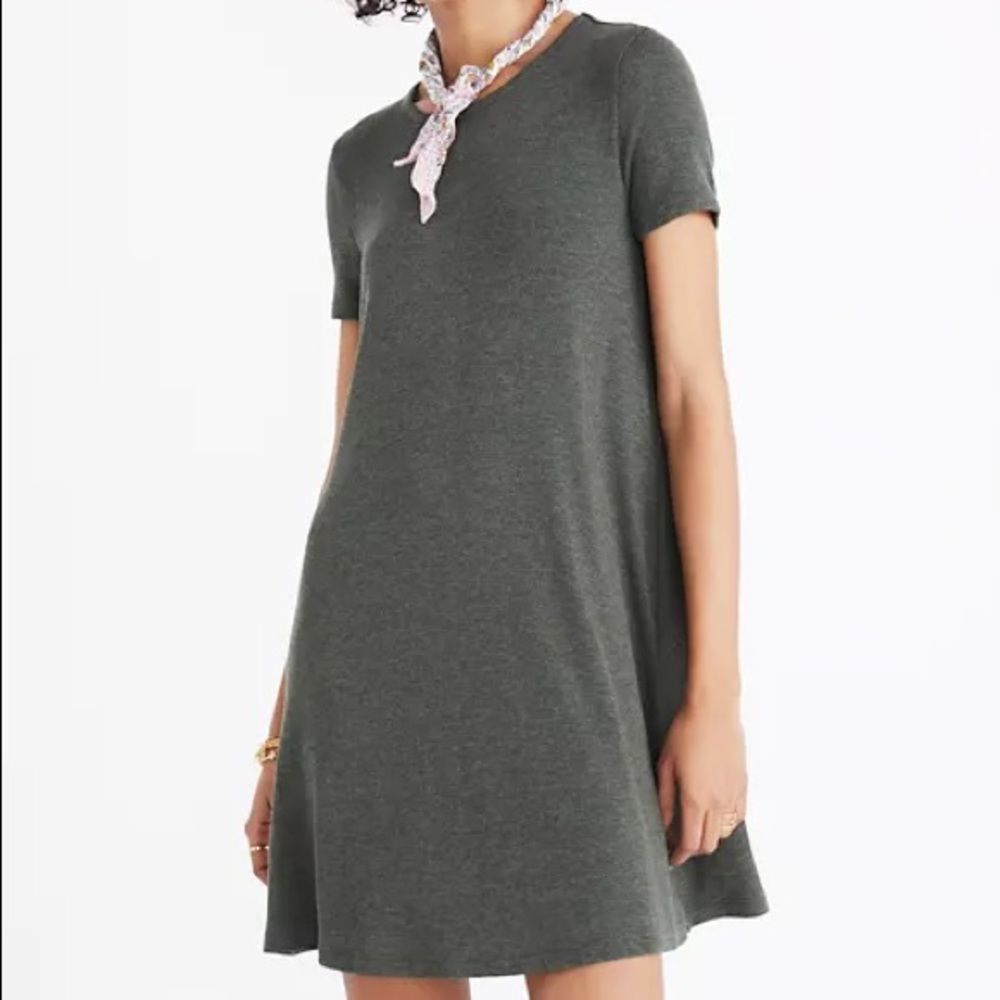 Madewell Ribbed Swingy Tee Dress Size Large - Picture 2 of 6